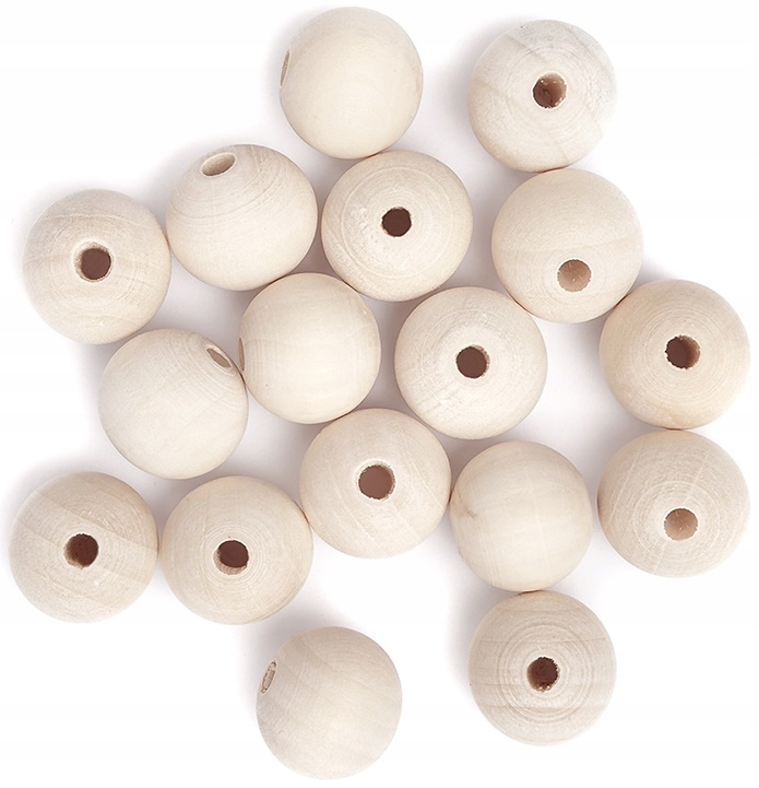 

Drewniane Koraliki Kulki na Łapacz Snów 20mm 19szt