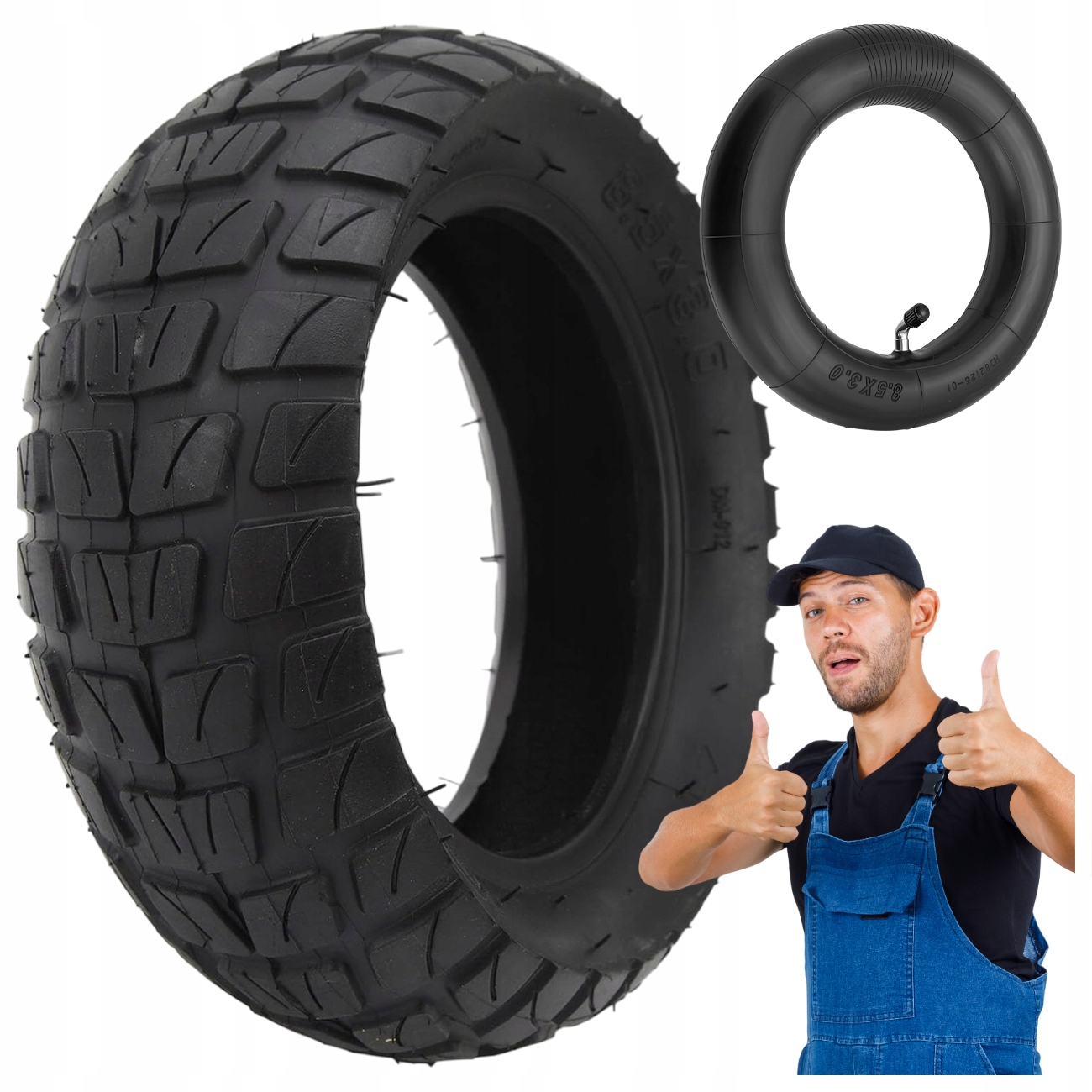 Opona Terenowa 8.5X3.0 Dętka 8.5X3.0 Do Hulajnoga Kukirin G2 Pro Offroad