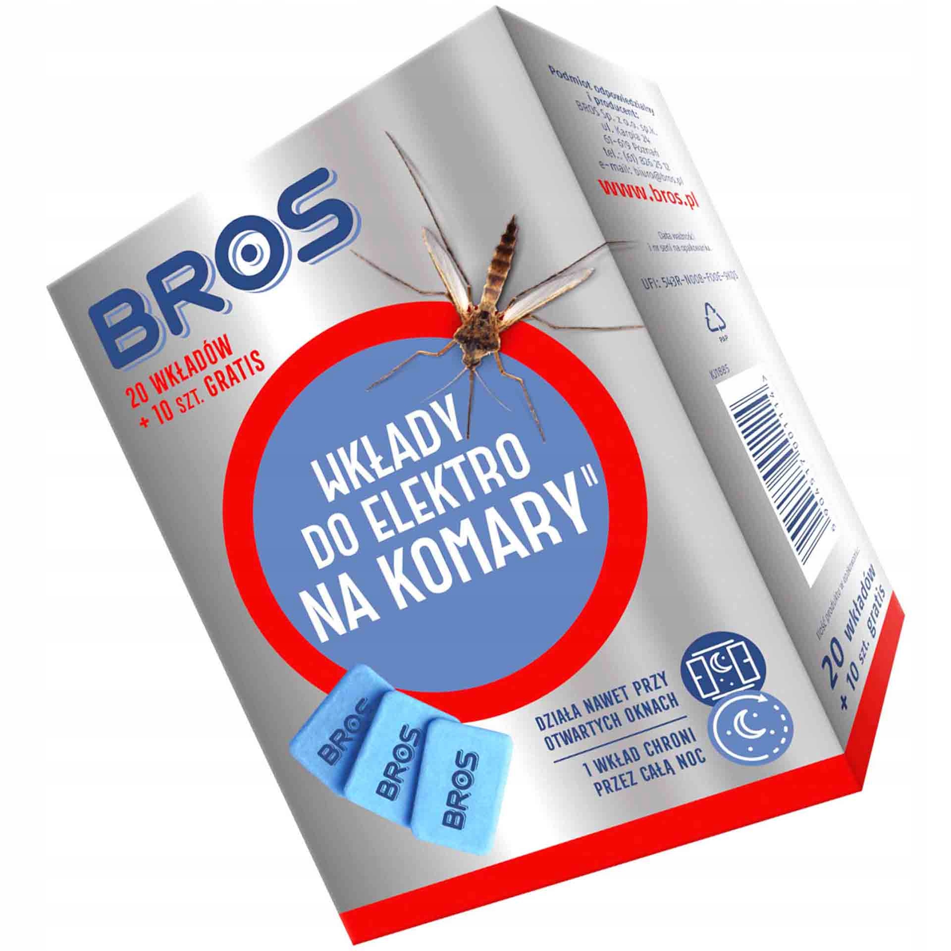 

Bros Wkłady Do Elektro Na Komary 20 sztuk