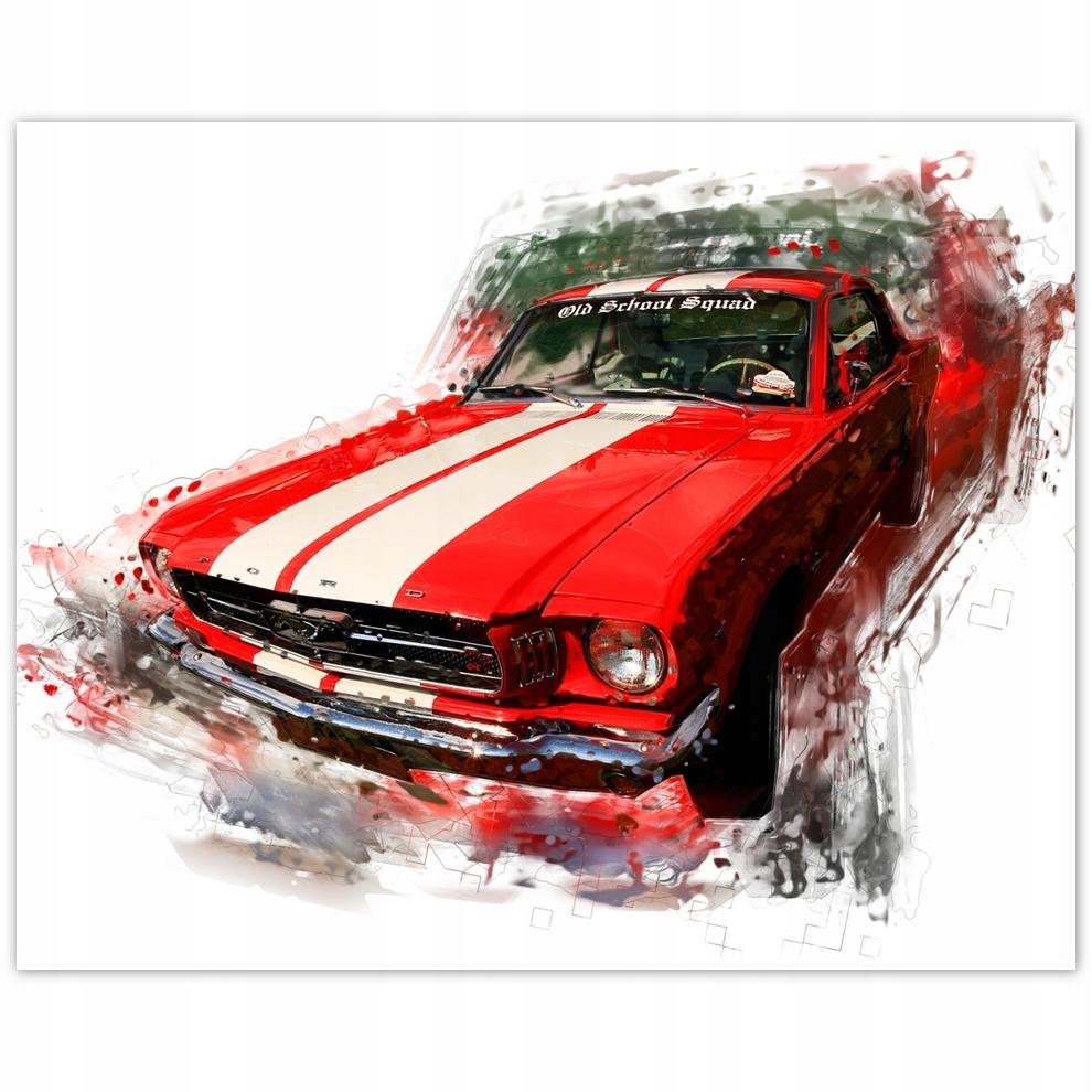 

Plakat 50x40 Czerwony Ford Mustang