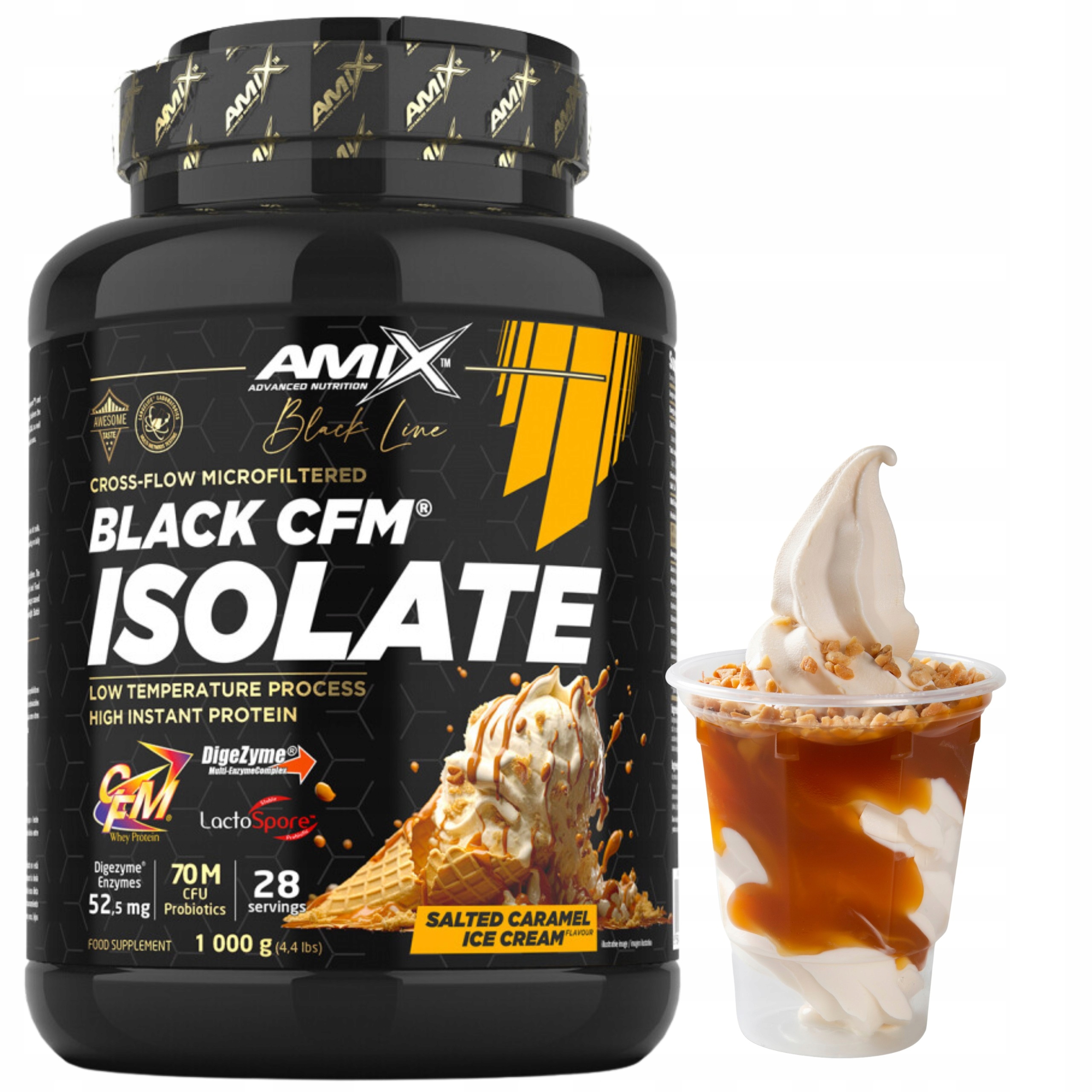 Protein Whey Isolate Wpi Zmrzlina Slaný Karamel Protein Cfm Amix