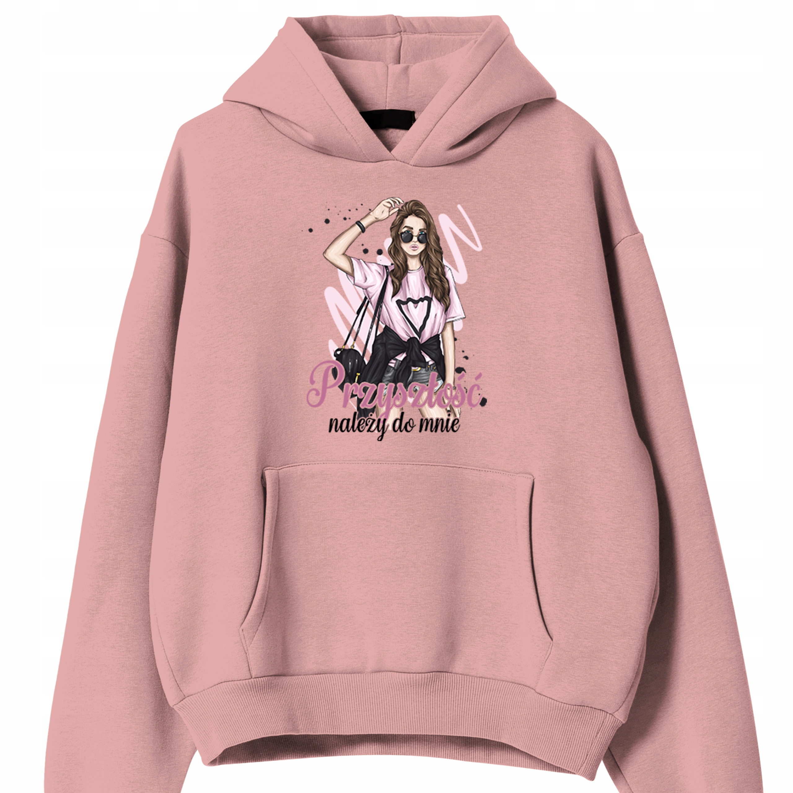 Mikina Růžová Kapuce Dárek Motivační Budoucnost Patří Mně
