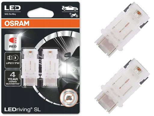 

Osram Ledriving Żarówki P27/7W Czerwone 12V Red