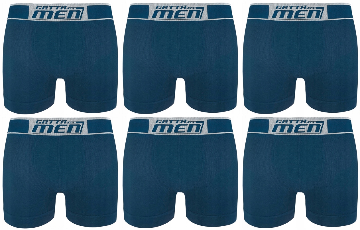 6 X Gatta Boxer Pánské Boxerky Bavlna Ocean Blue M