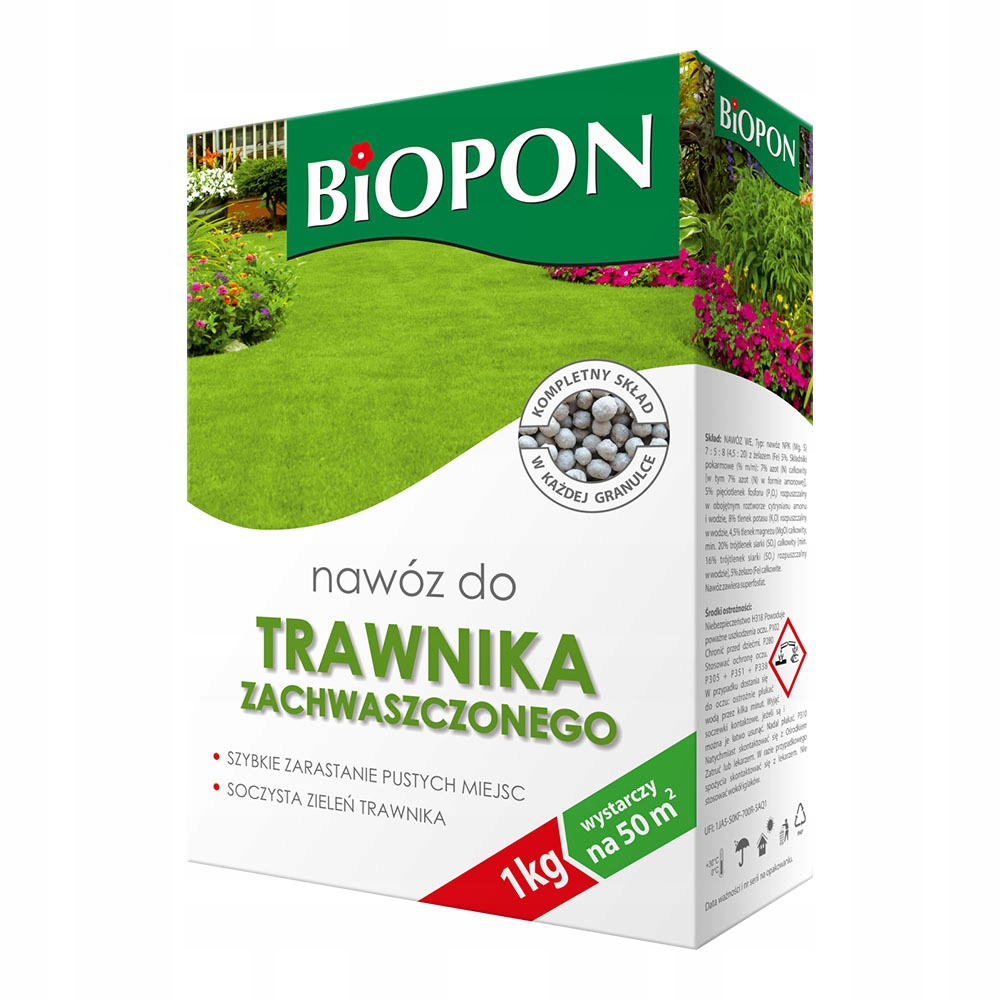 

Nawóz Biopon 1131 granulat do trawnika chwasty 1kg