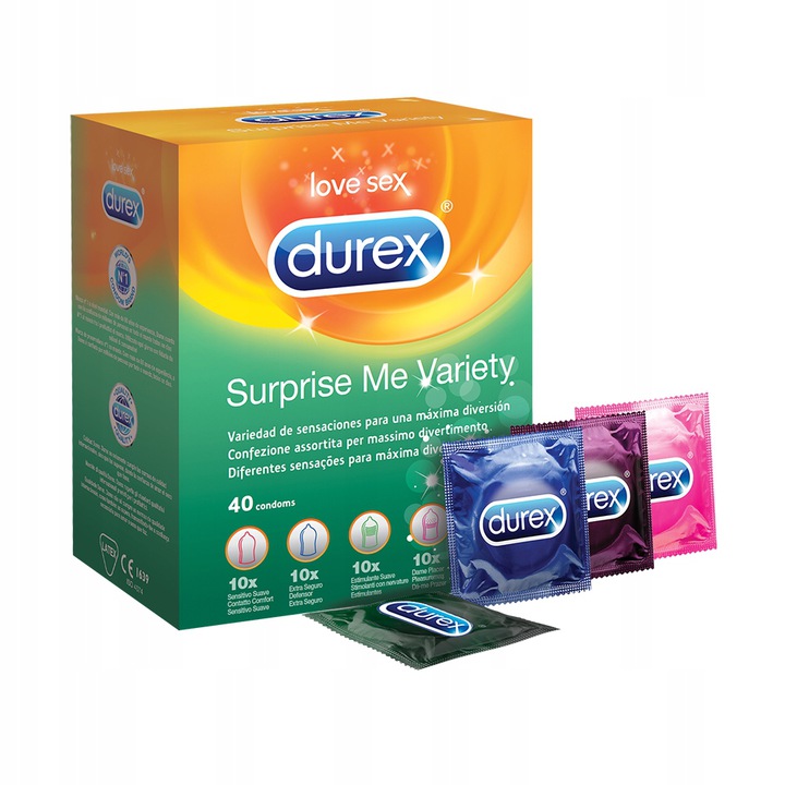 Набор презервативов Durex Surprise Me Mix 40, 40 предм.