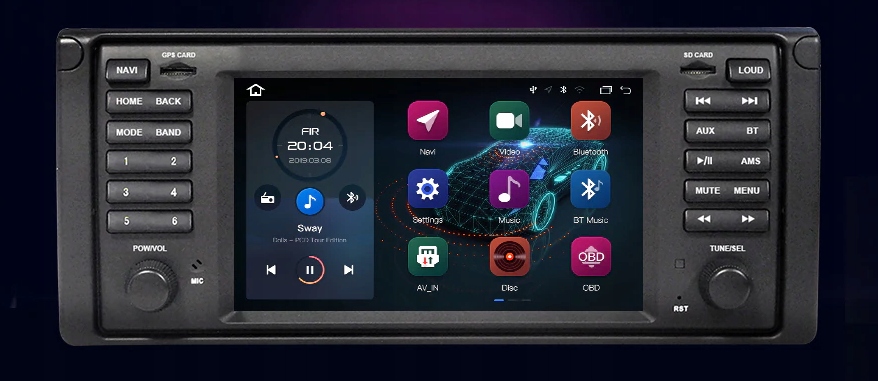 Radio nawigacja ANDROID BMW 5 E39 X5 E53 6M NAVI 2/32GB Marka BMW