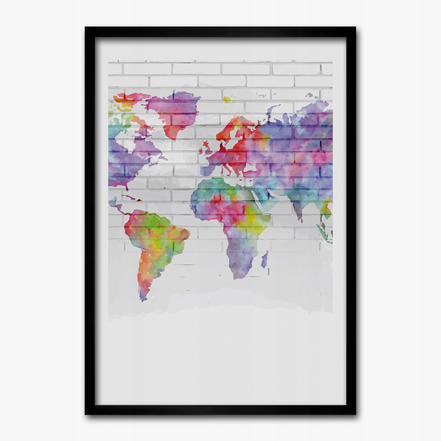 Obraz v ráme na stenu Mapa dosky grafika 50x70