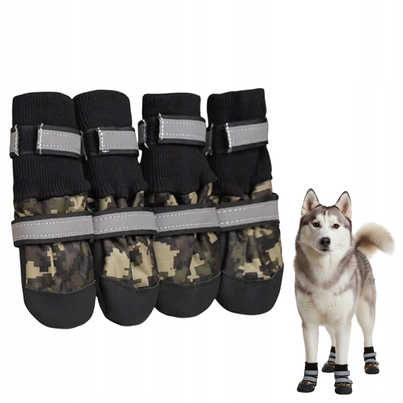 Levně Voděodolné boty pro velkého psa Herman S Maskáčový