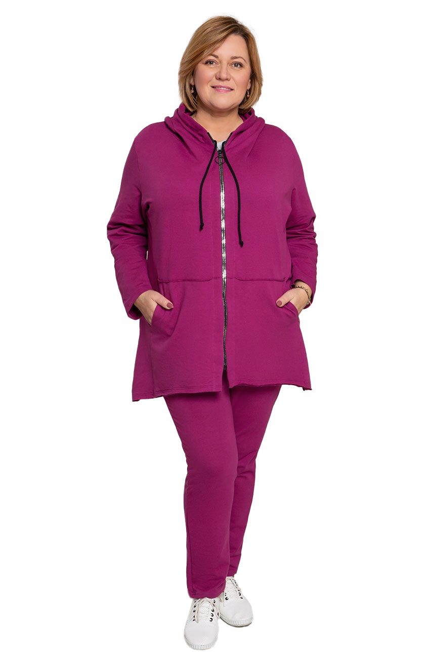 Purpurový teplákovka se zámkem s písmeny 48/50