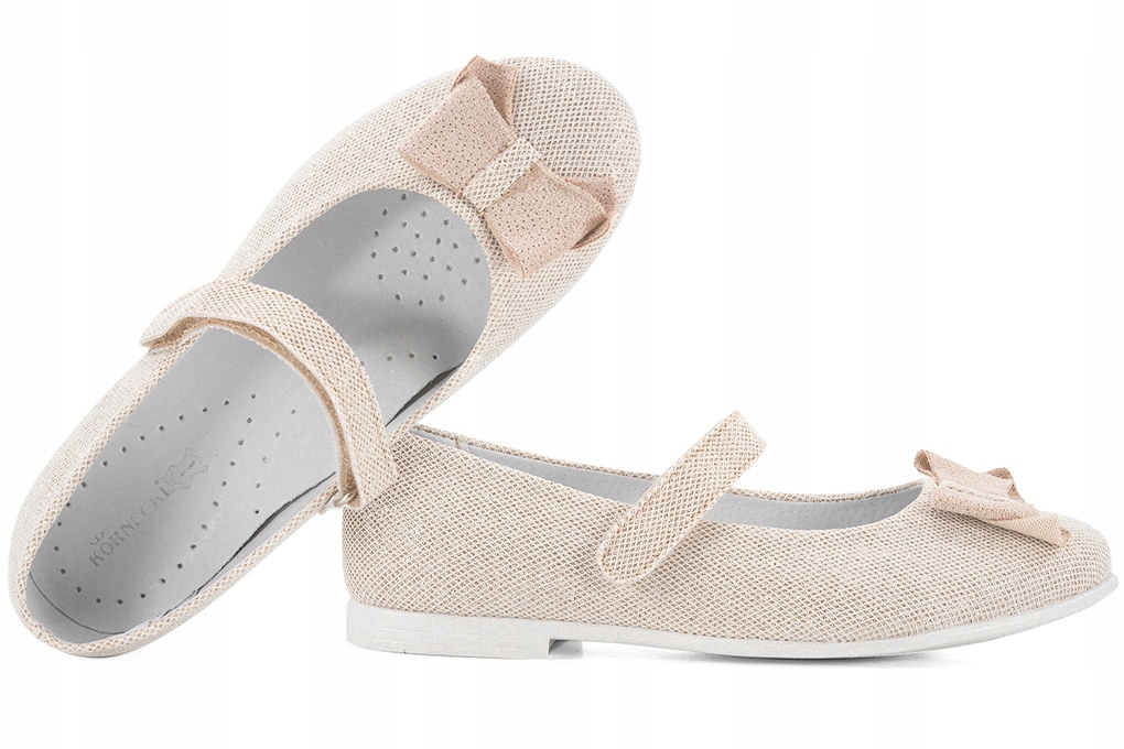 

Kornecki 6802 Balerinki Dziewczęce Półbuty złote