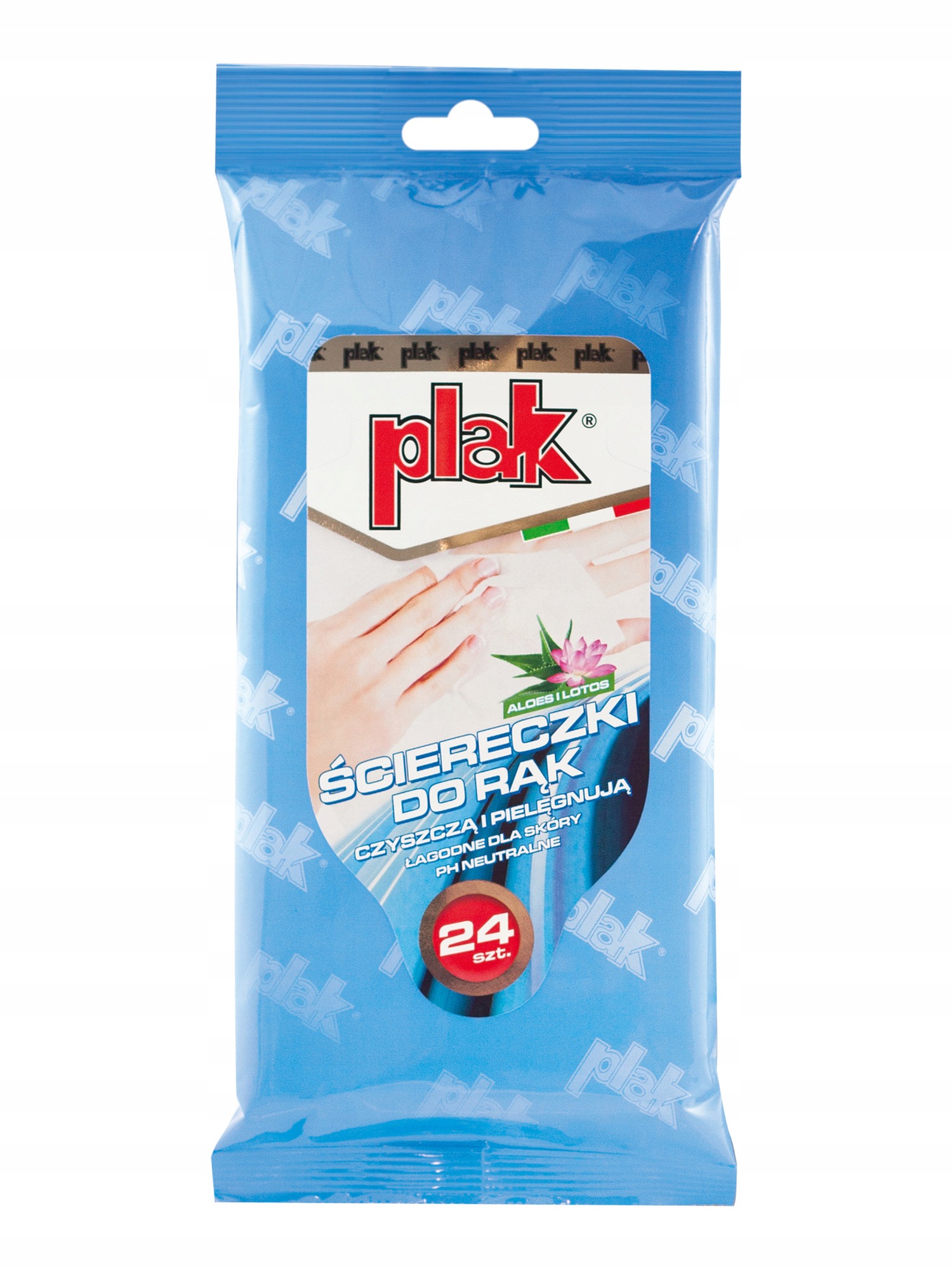 Plak mokre chusteczki Ściereczki Do Rąk nawilżane Czyszczą Pielęgnują 24szt