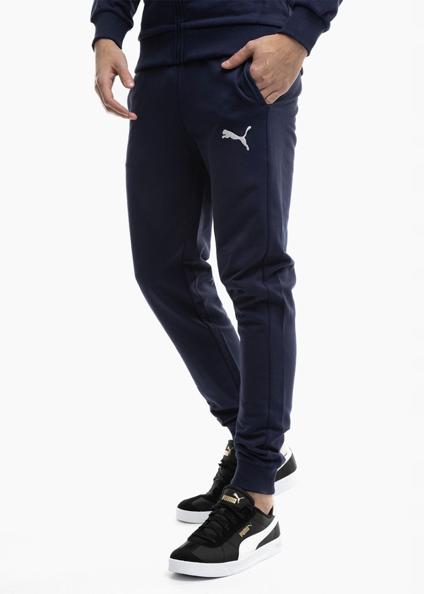 3153 Pánské Bavlněné Sportovní Tepláky Puma, Tmavě Modré, Velikost M