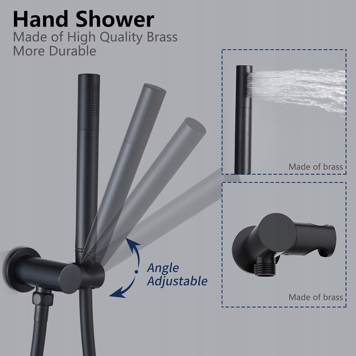 HOMELODY Czarna armatura prysznicowa, podtynkowy system z termostatem Typ podtynkowy