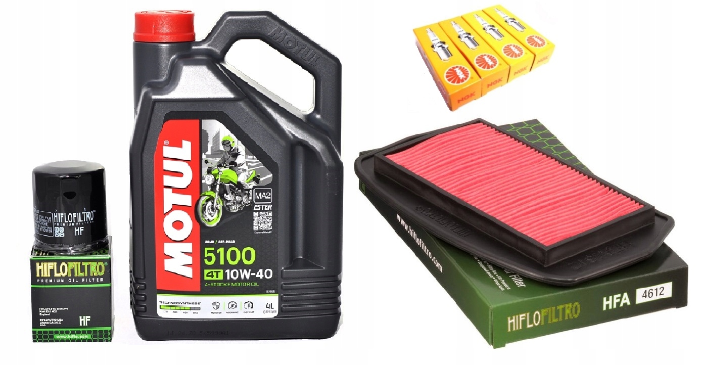 MOTUL 5100 OLEJ FILTRY ŚWIECE YAMAHA FZ6 FAZER 07-