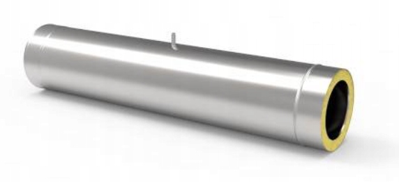 Kd Trubka s měřícím hrdlem fi 250 1 m 0,8 mm komínová vložka