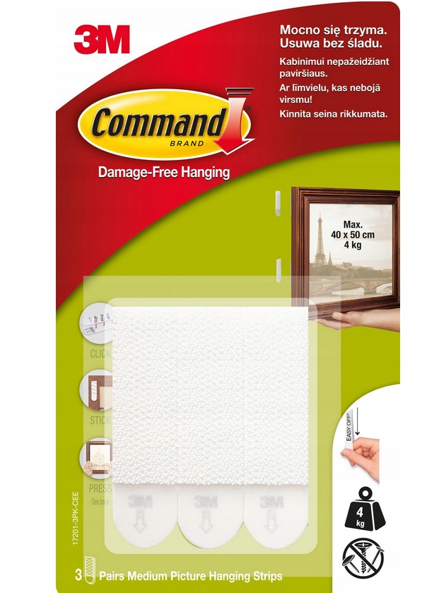 

Command Rzepy Samoprzylepne Montażowe 3szt.
