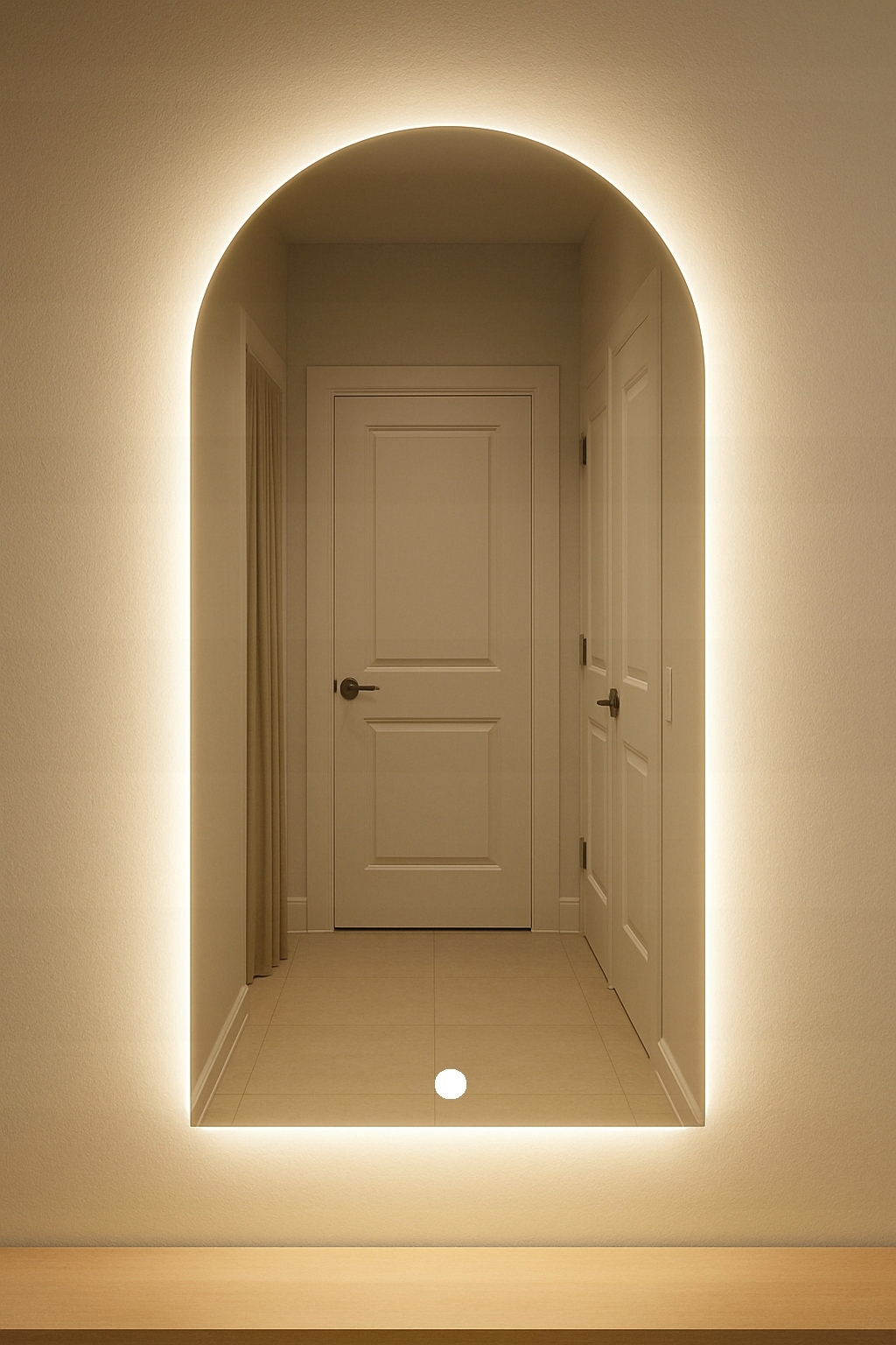 Lustro Led Z Łukiem Arkadowe 80 x 160 CM Włącznik Dotykowy