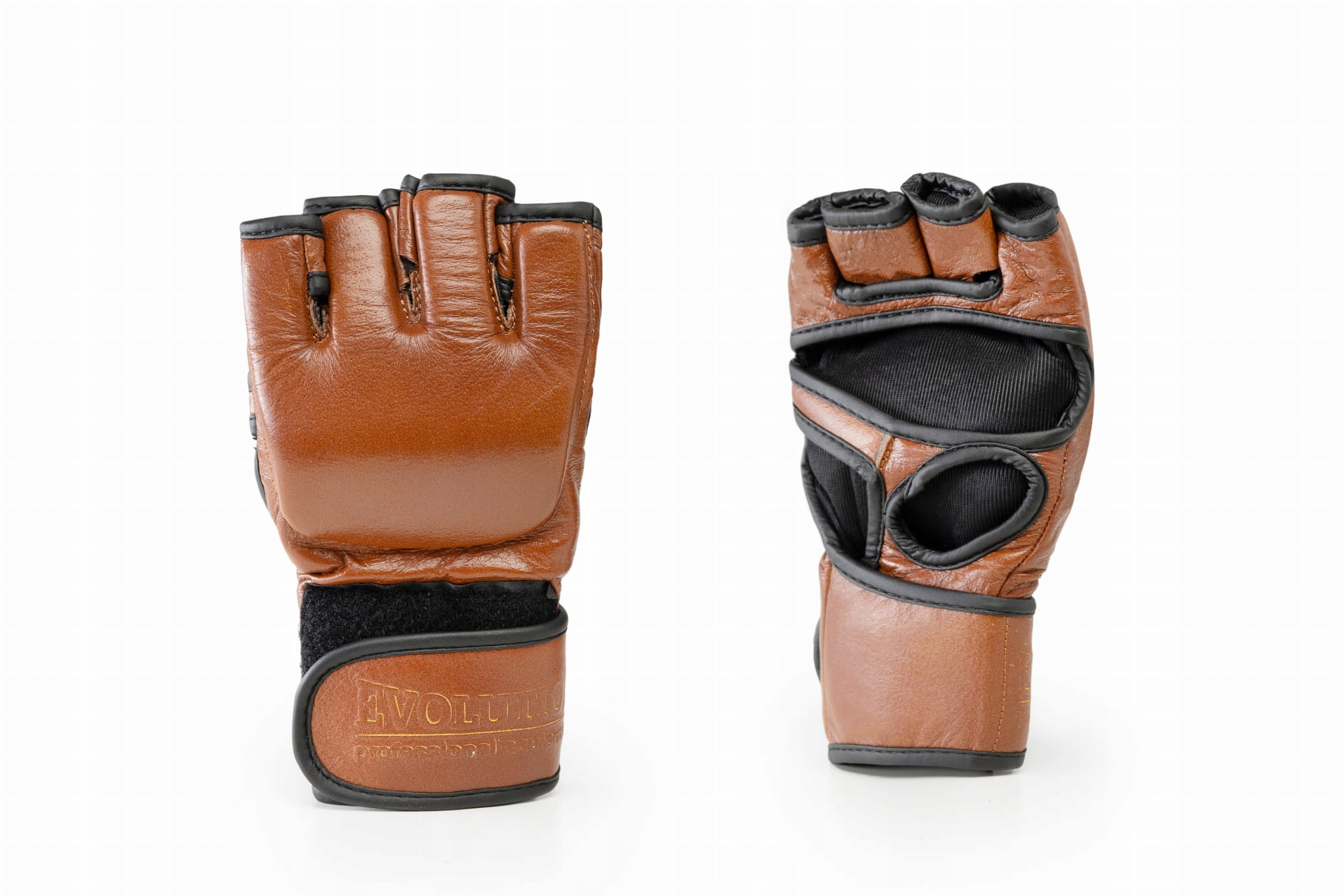 PROFESJONALNE RĘKAWICE MMA ZE SKÓRY NATURALNEJ EVOLUTION RETRO M Stan opakowania oryginalne