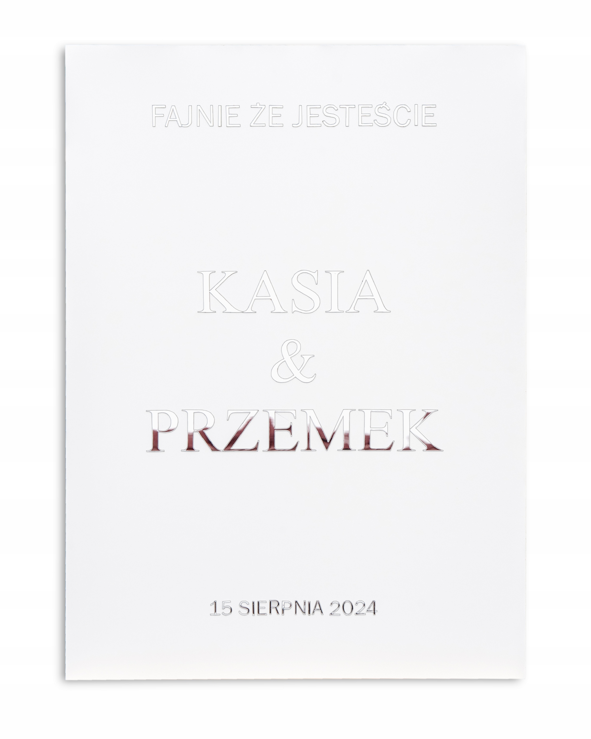 Tablica powitalna wesele ślub dekoracja prostokąt biały TABŚ-7S Marka Dekor Laser