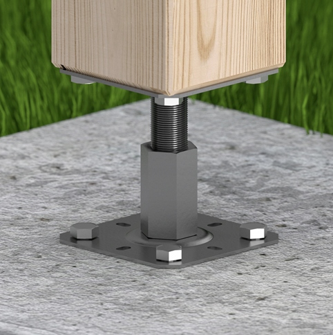 PODSTAWA SŁUPA REGULOWANA GWINTOWANA PR 130x130 Producent Domax