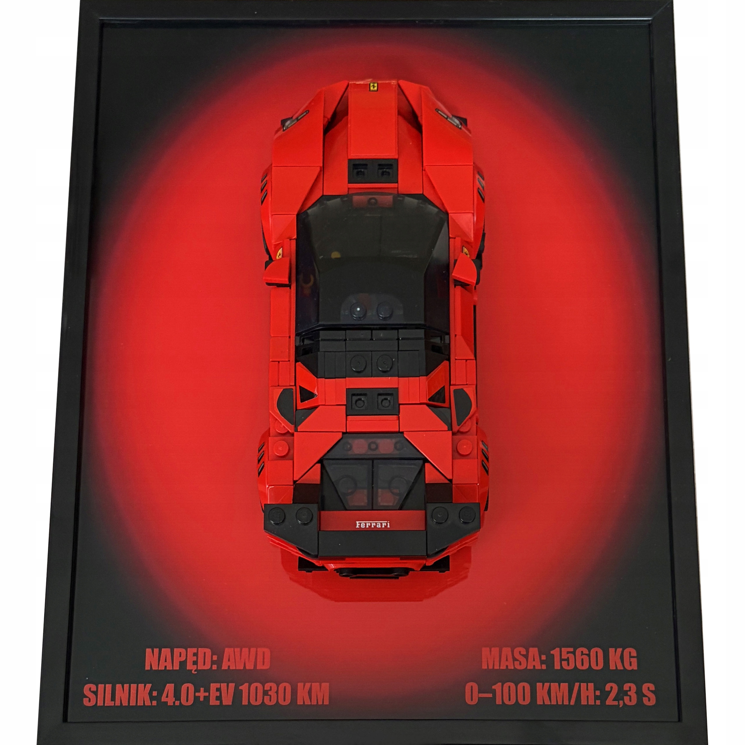 Rámeček s držákem pro Lego 77254 Speed Champions Ferrari SF90 XX Stradale