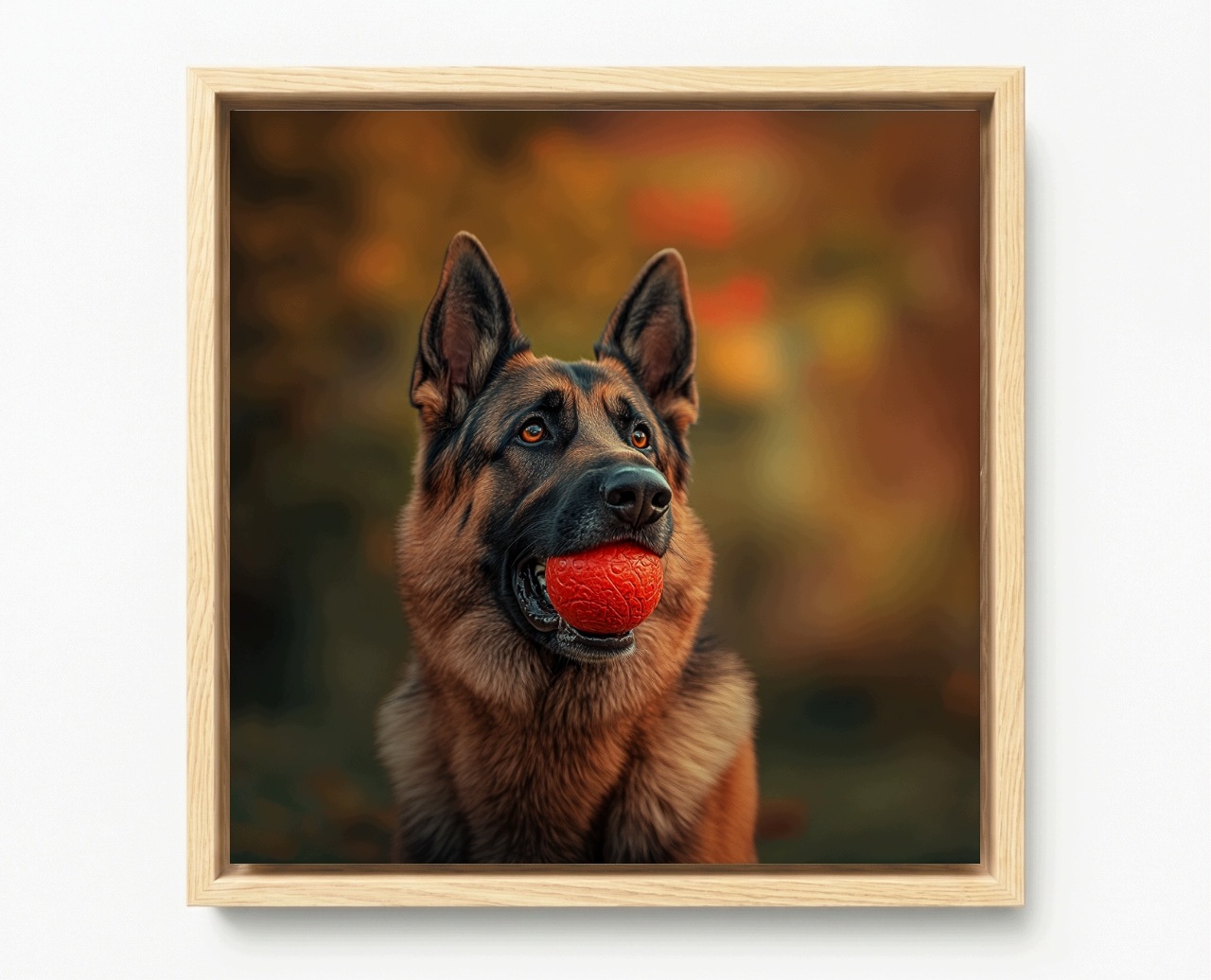 Obraz Rám American Box Zviera Portrét Nemecký Ovčiak Wilczur 60x60