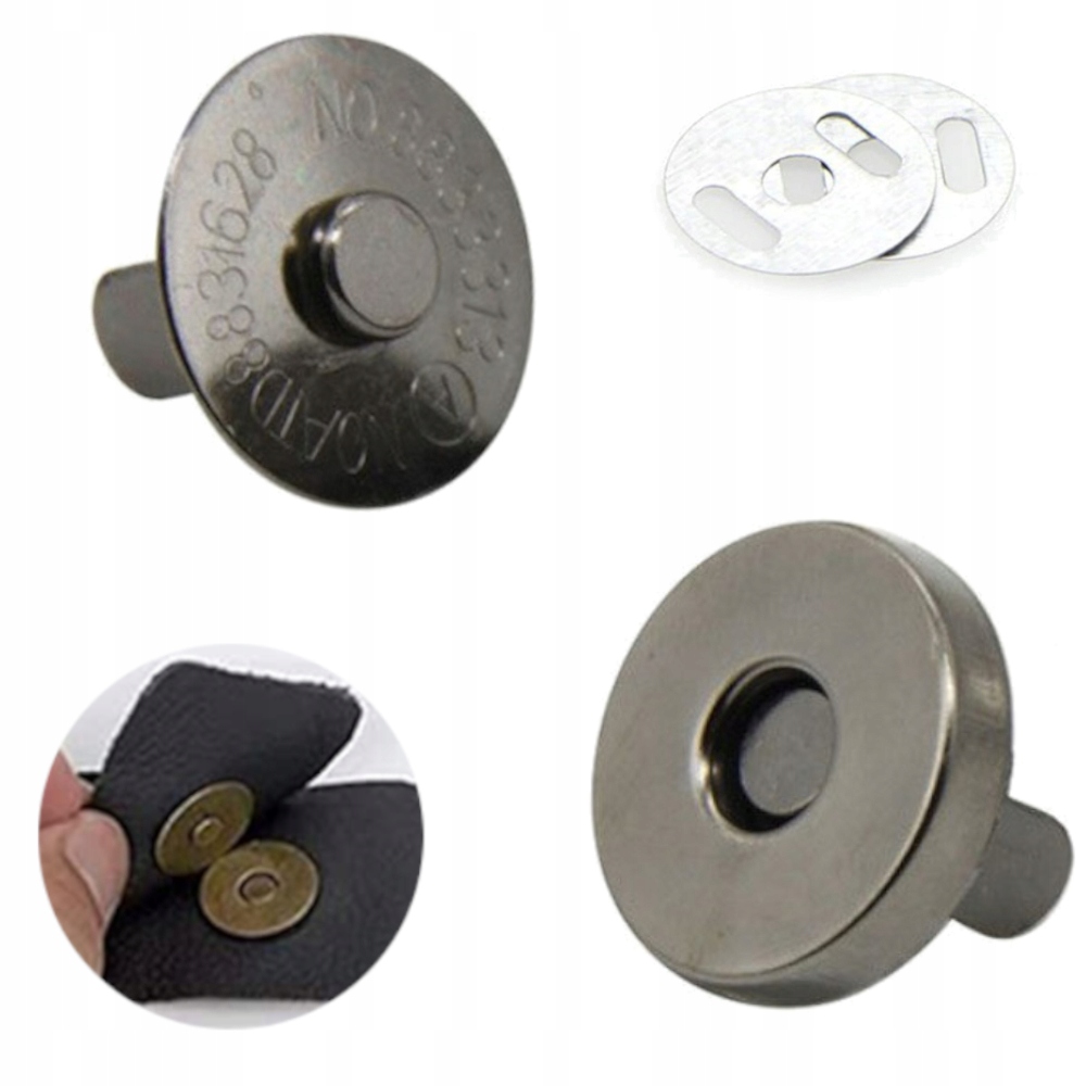Zapięcie Magnetyczne Do Torebki Magnes Nikiel 18mm