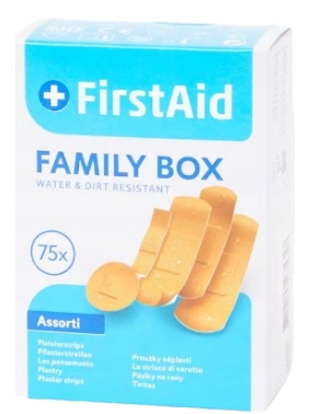 

Zestaw Plastrów Plastry FirstAid 75szt cieliste
