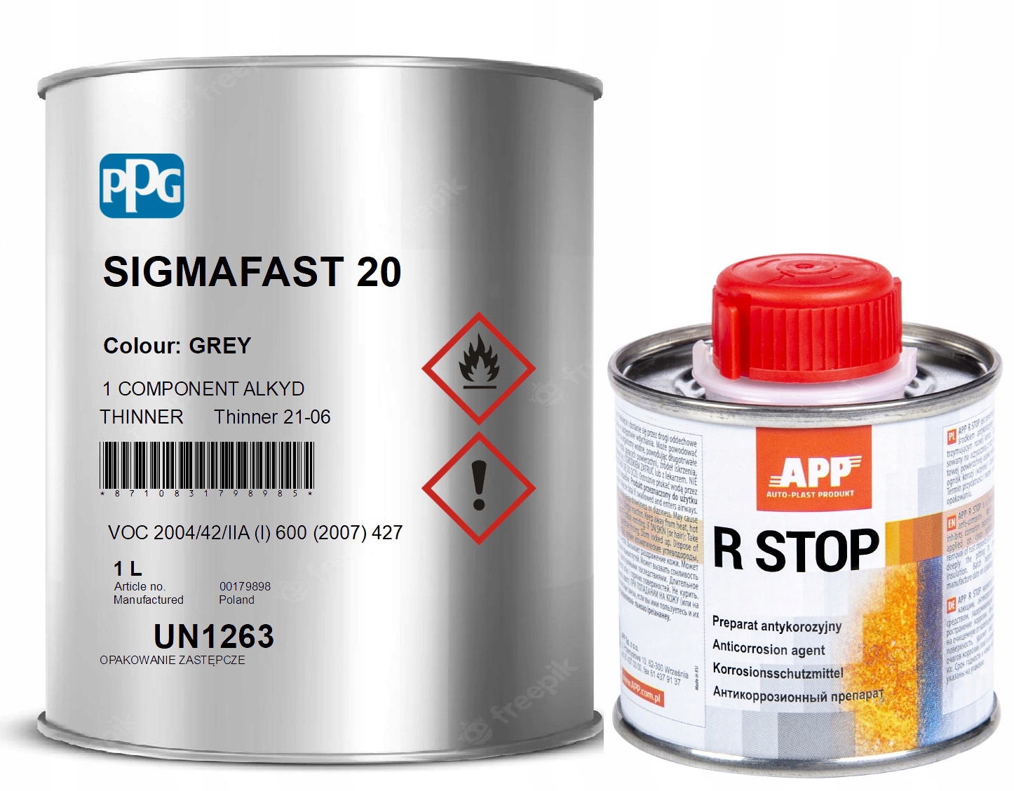 

App R-stop Ppg Farba Okrętowa 1L Grey