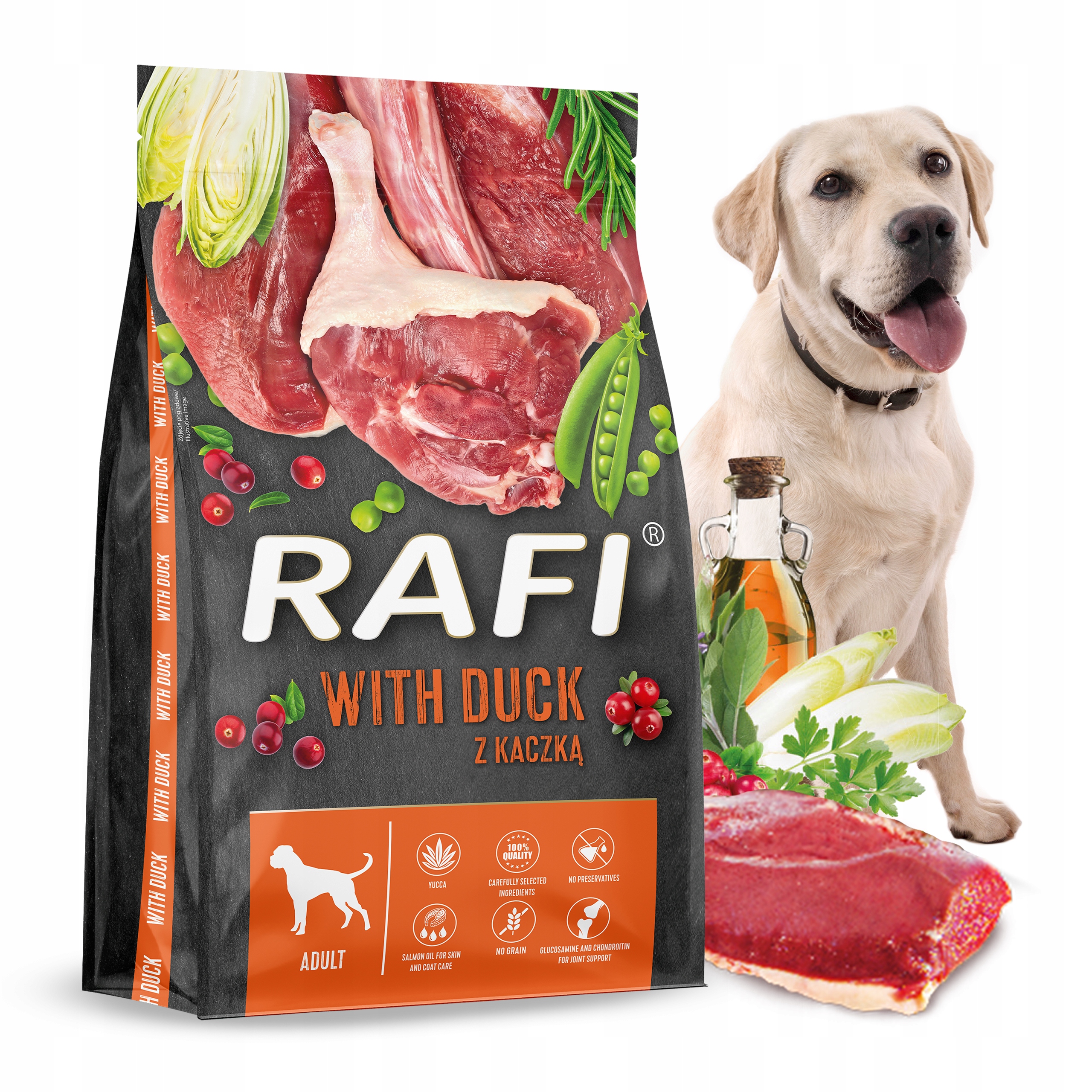 Rafi Adult Duck 10kg Karma z kaczką dla dorosłych psów wszystkich ras