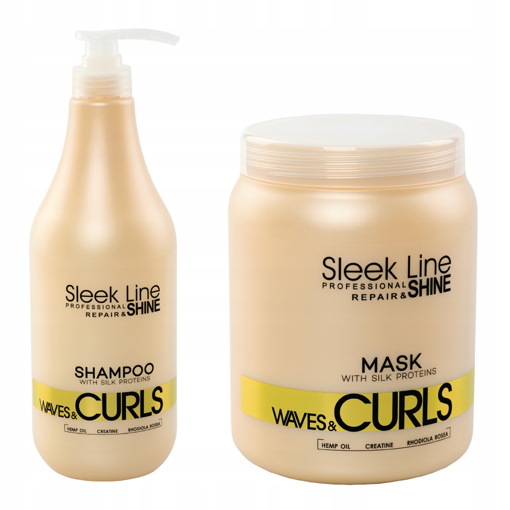 Stapiz Sada Pro Kudrnaté Vlasy Waves Curls Šampon 1000 ML Maska 1000 ML