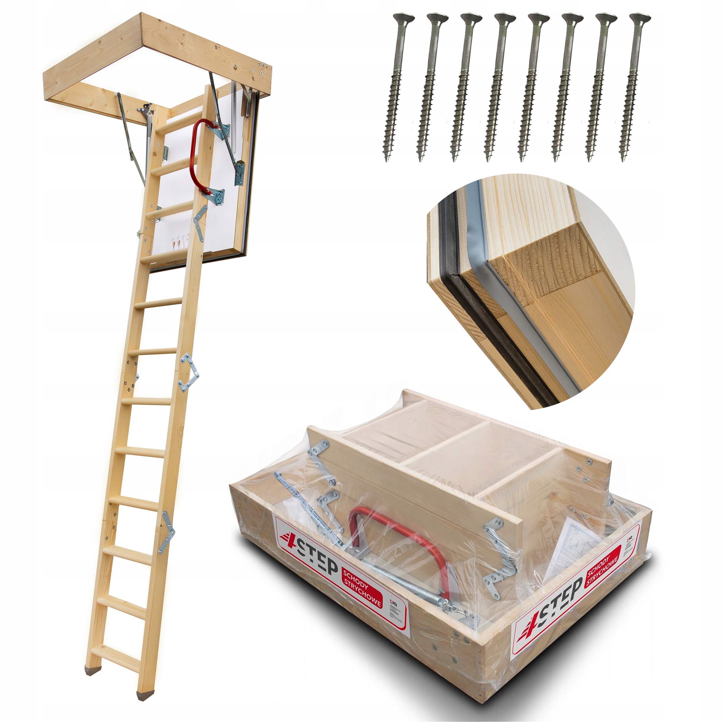Půdní schody Nordic 87 mm 90x55 0,44W Dodatečné těsnění šrouby