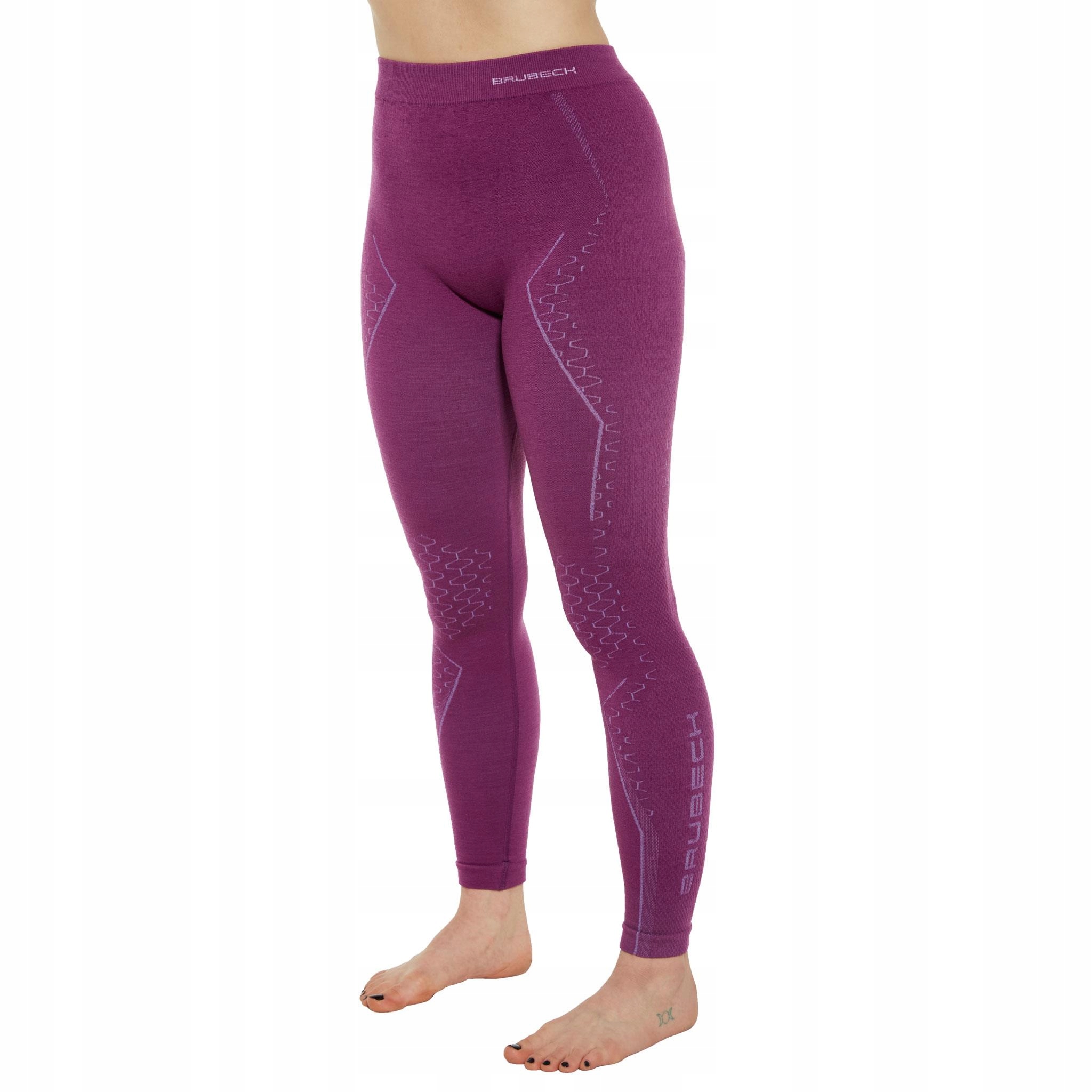Spodnie Legginsy damskie Brubeck Extreme Merino fuksja L