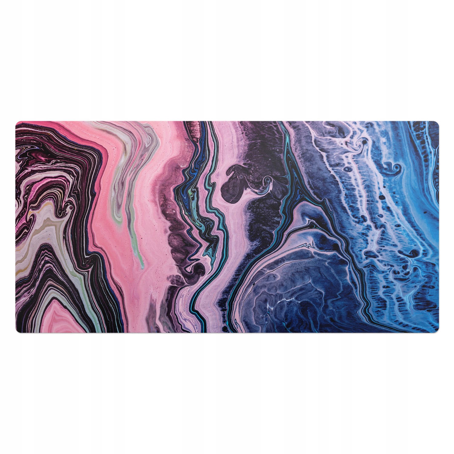 Mata na biurko z grafiką Dynamiczne fale w abstrakcyjnym stylu 100x50 cm