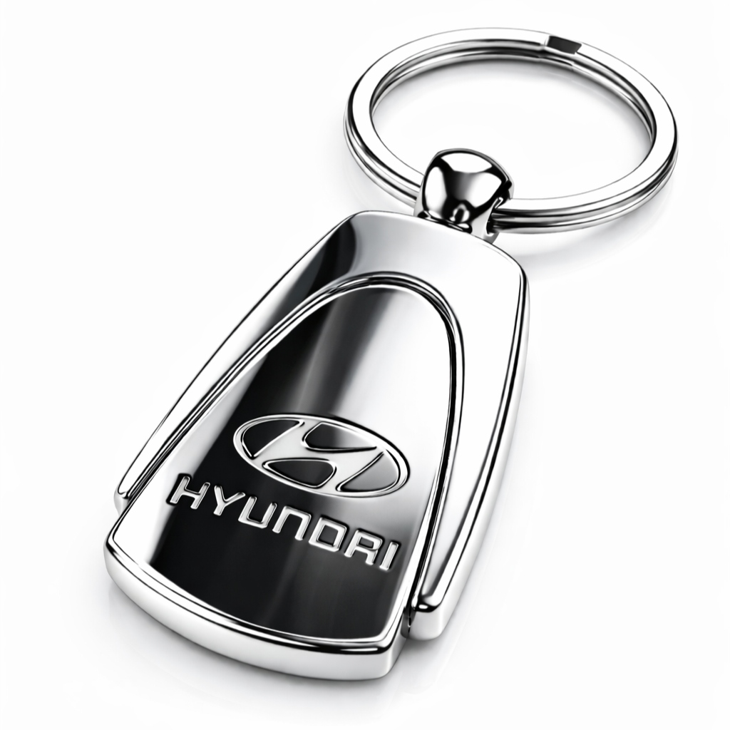 Brelok Hyundai chromowany metalowy do kluczy – brelok samochodowy