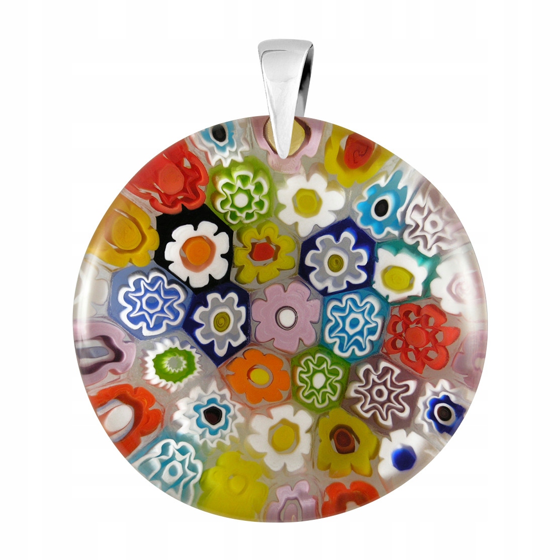 Dámský přívěsek Harf vícebarevný sklo murano kolečko