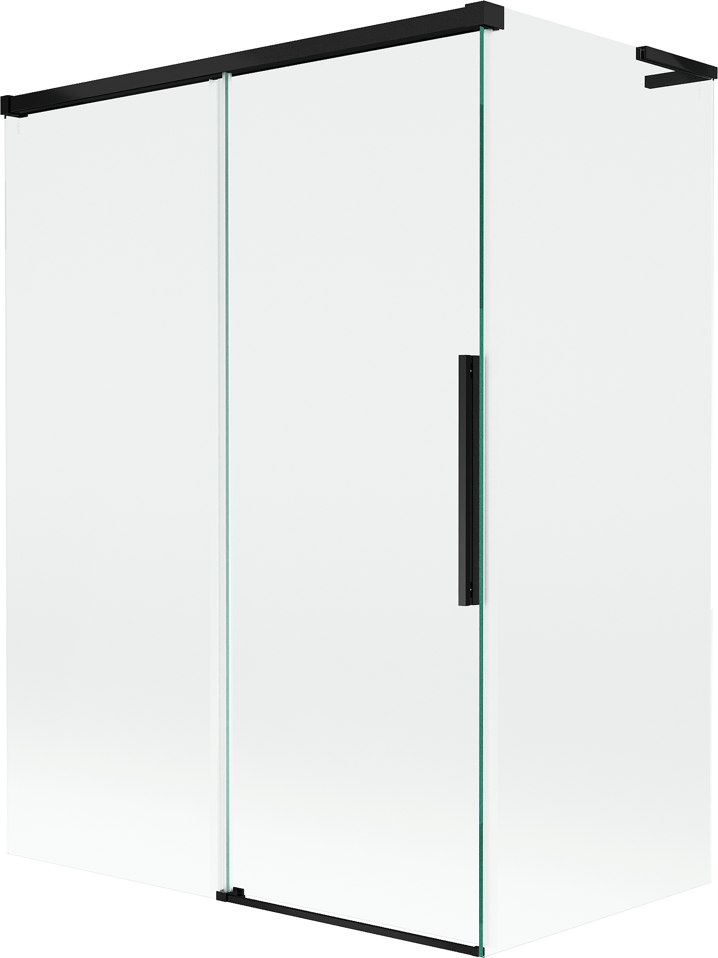 Mexen Rox L Parawan Nawannowy 2-SKRZYDŁOWY 120 70X150 Transparent Czarny