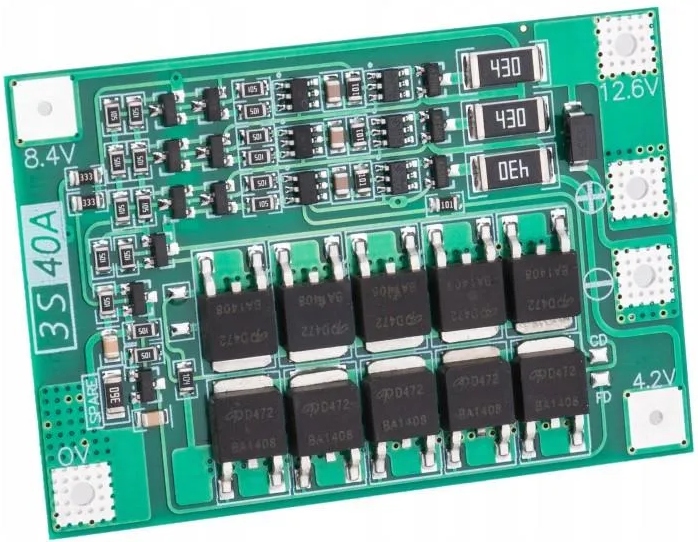 Ładowarka ELEKTRONIKA PLUS MODUŁ ŁADOWANIA BMS 3S - 12,6V - 40A BALANCED