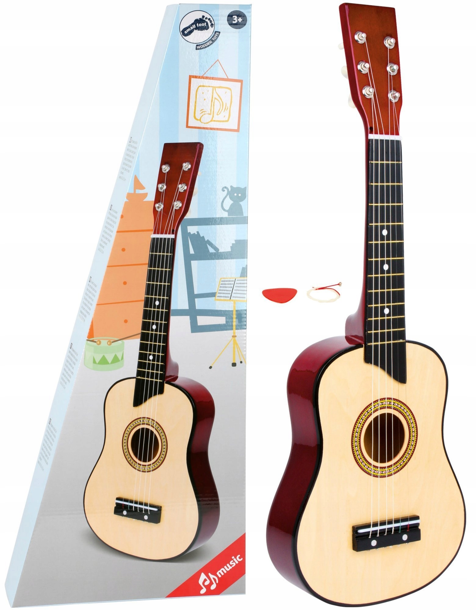 

Gitara Drewniana Klasyczna Dla Dzieci 6-STRUNOWA