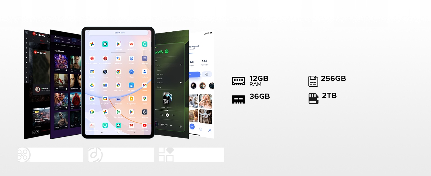 Tablet Pockam P13PRO 13,4" Android16 12/256GB 12000mAh 120Hz WiFi GPS 4GLTE Marka Pockam