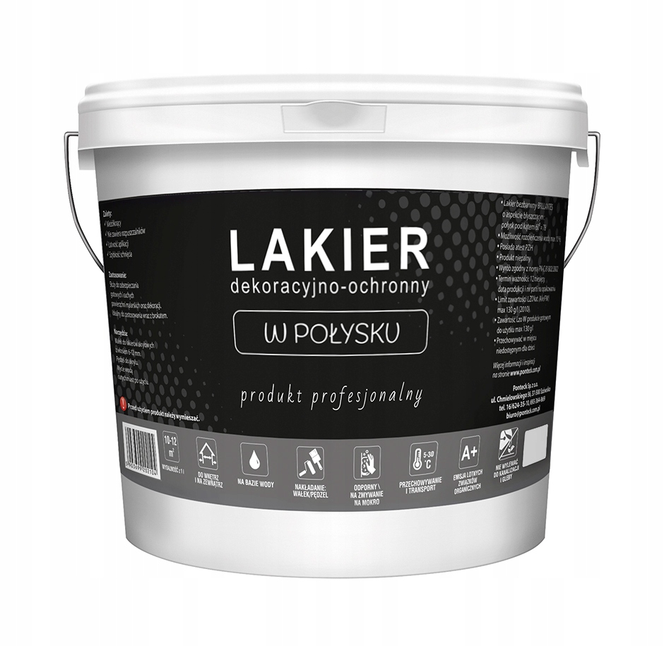 Lakier do Ścian Połysk w Połysku bezbarwny ochronny 10L