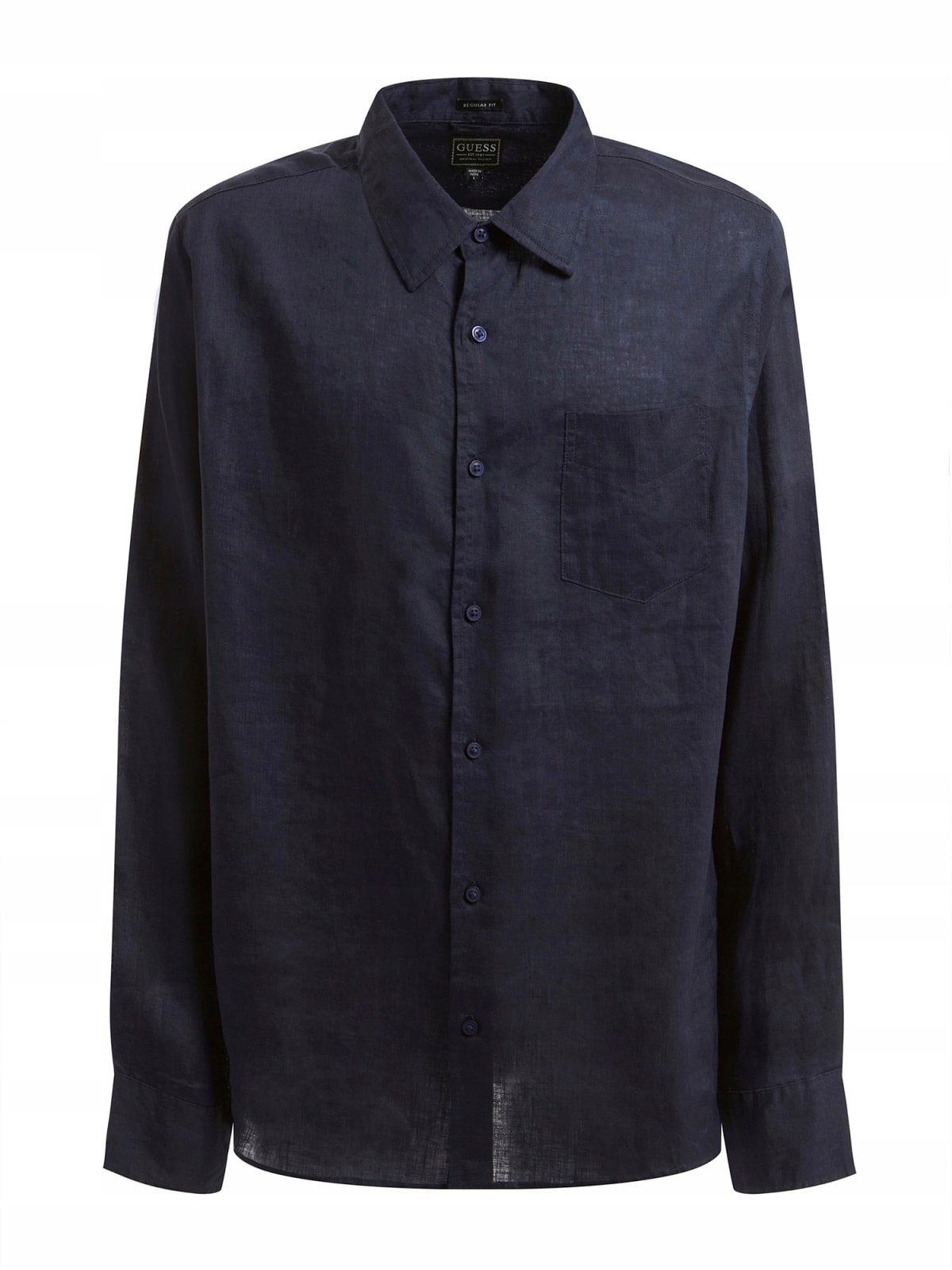 Guess Klasická Pánská Lněná Košile, Modrá, Velikost XL