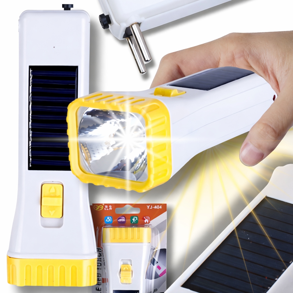 Latarka Solarna Ręczna Szperacz akumulatorowa Lampka Taktyczna Surviwal