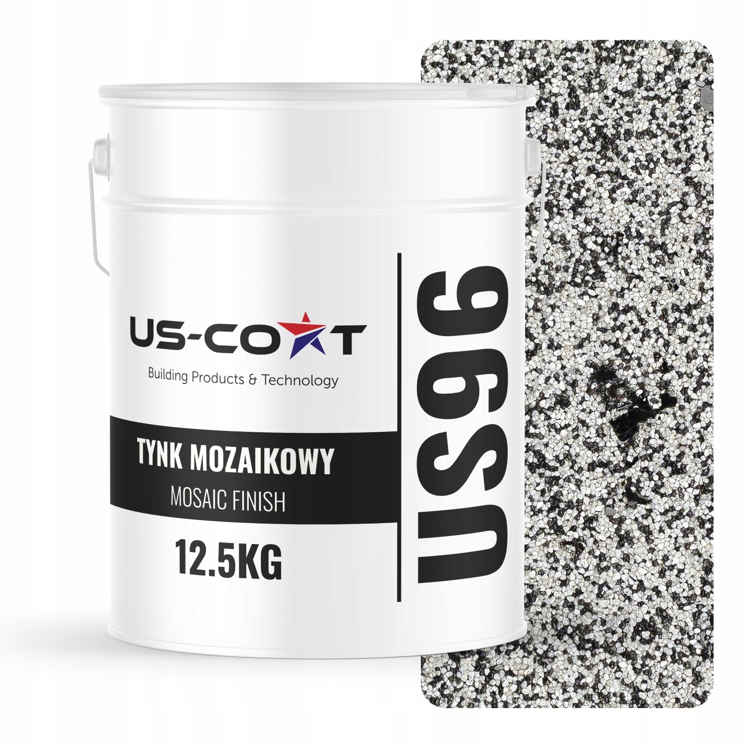 Mozaiková Omietka Mozaika 12,5 Kg Bielo-čierna Sľuda M24 Prémiová Fasáda