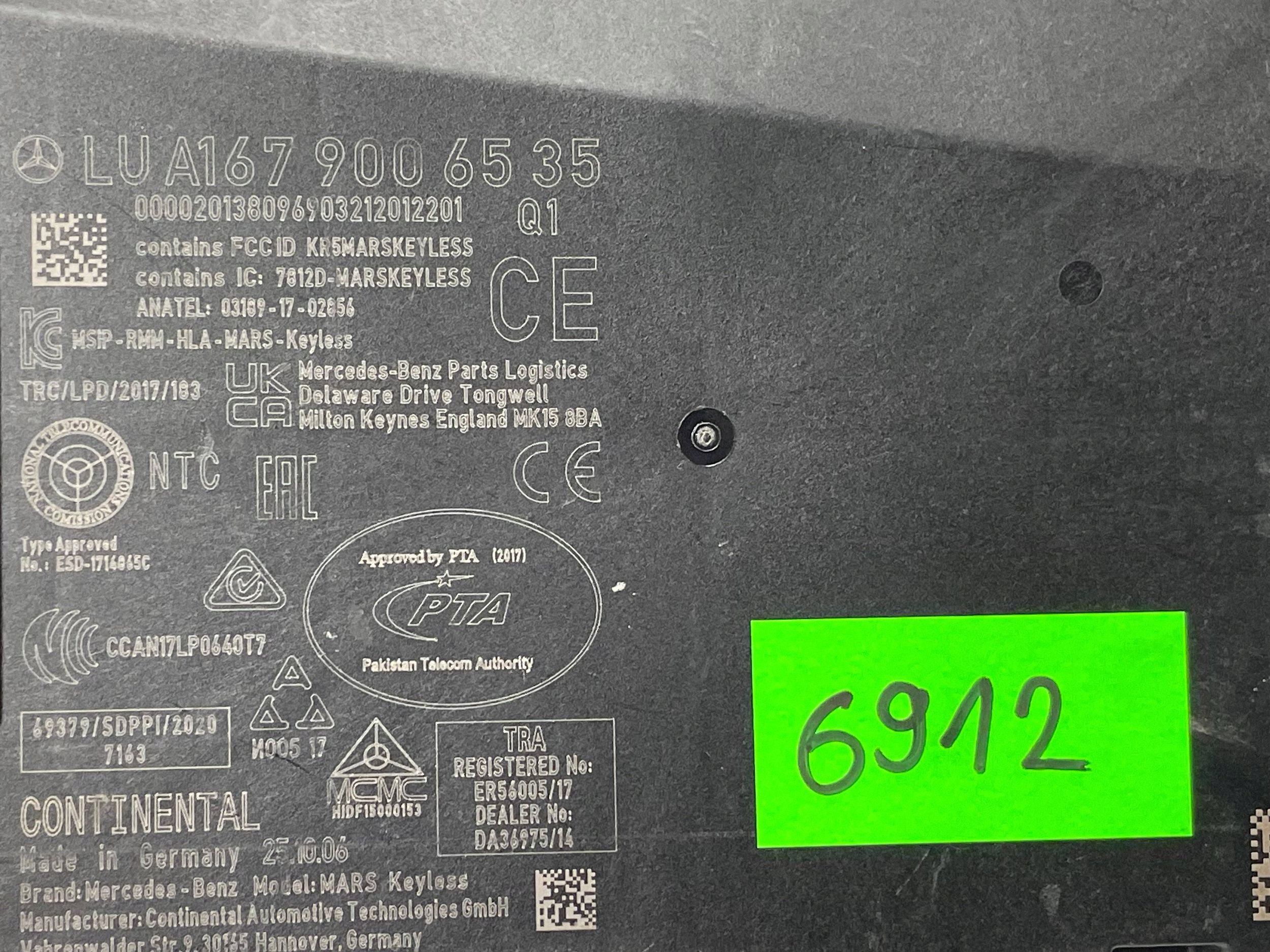 modulo keyless A1679006535 Mercedes-Benz CLA C118 X118 !J