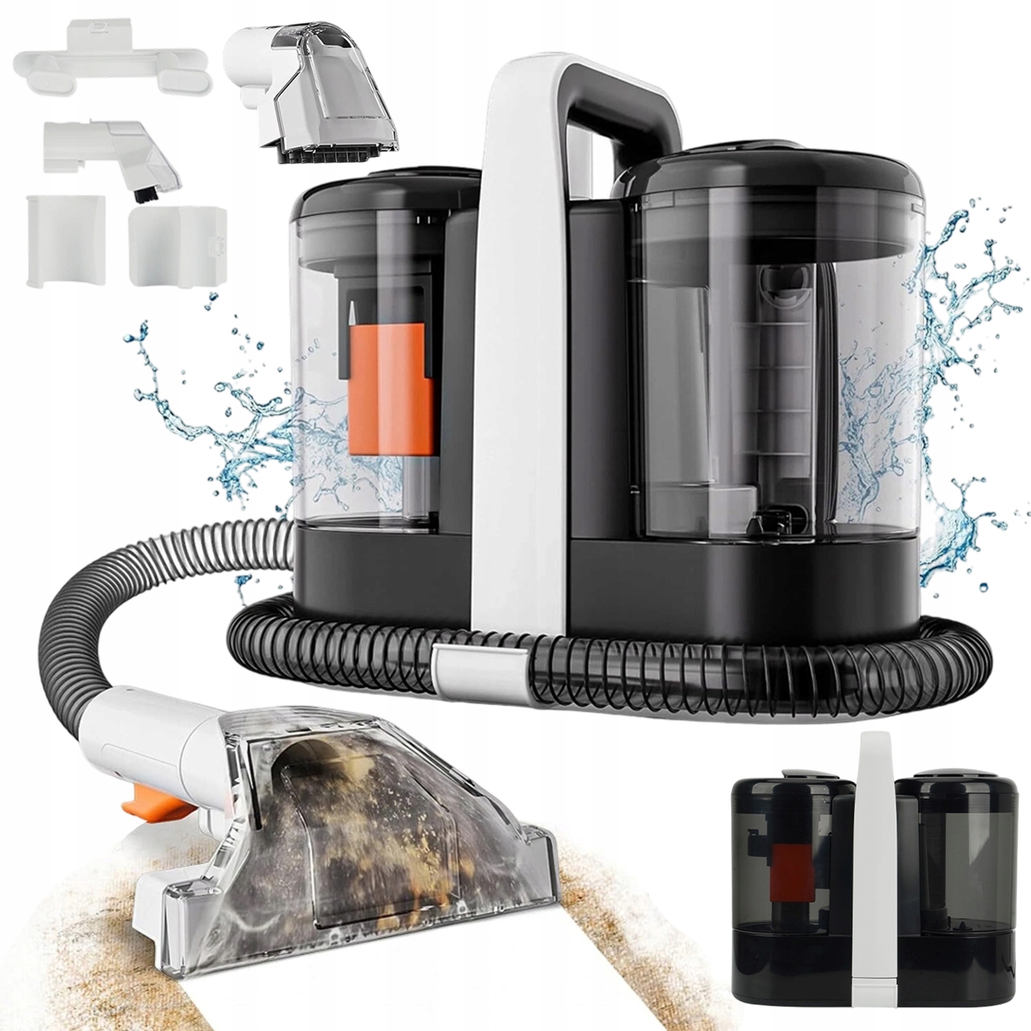 Kabelový Vysavač Pro Mokré I Suché Vysávání, Čistič Koberců 600 W 15 Kpa