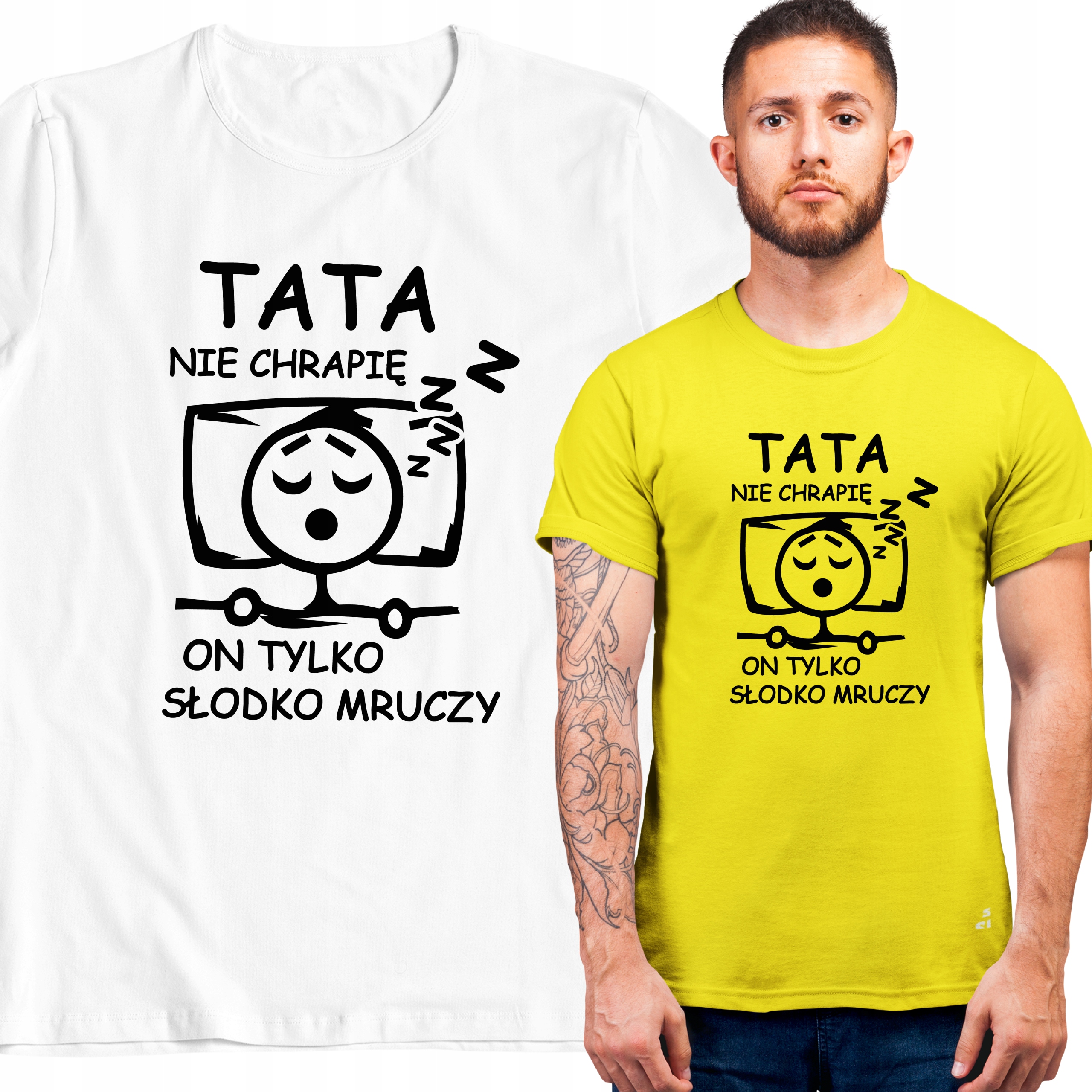 

Śmieszny Tshirt Dla Śpiącego Taty Dzień Ojca Tata