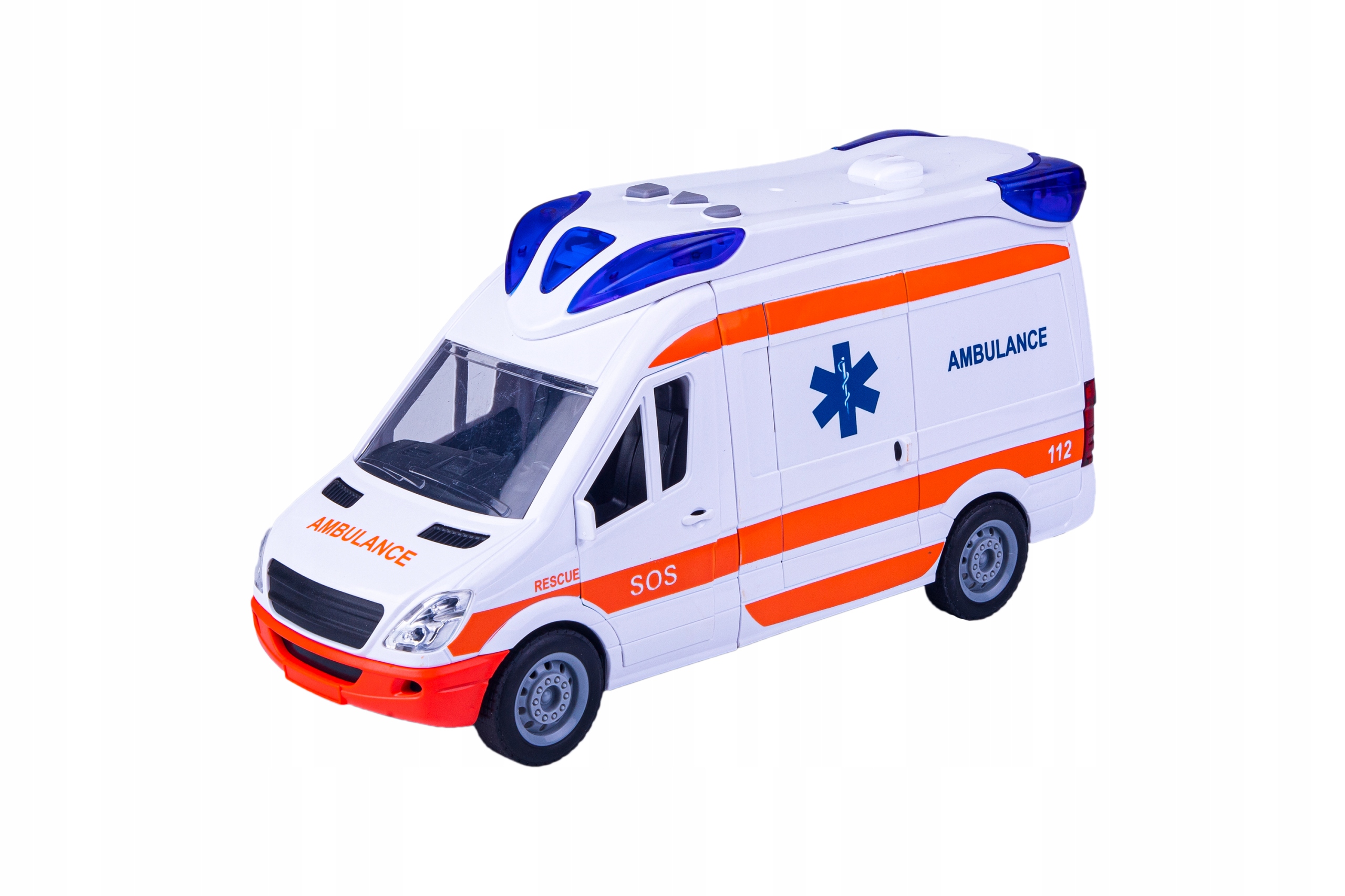 AUTO KARETKA POGOTOWIA AMBULANS NAPĘD GRA ŚWIECI+ BRELOK Szerokość produktu 8 cm
