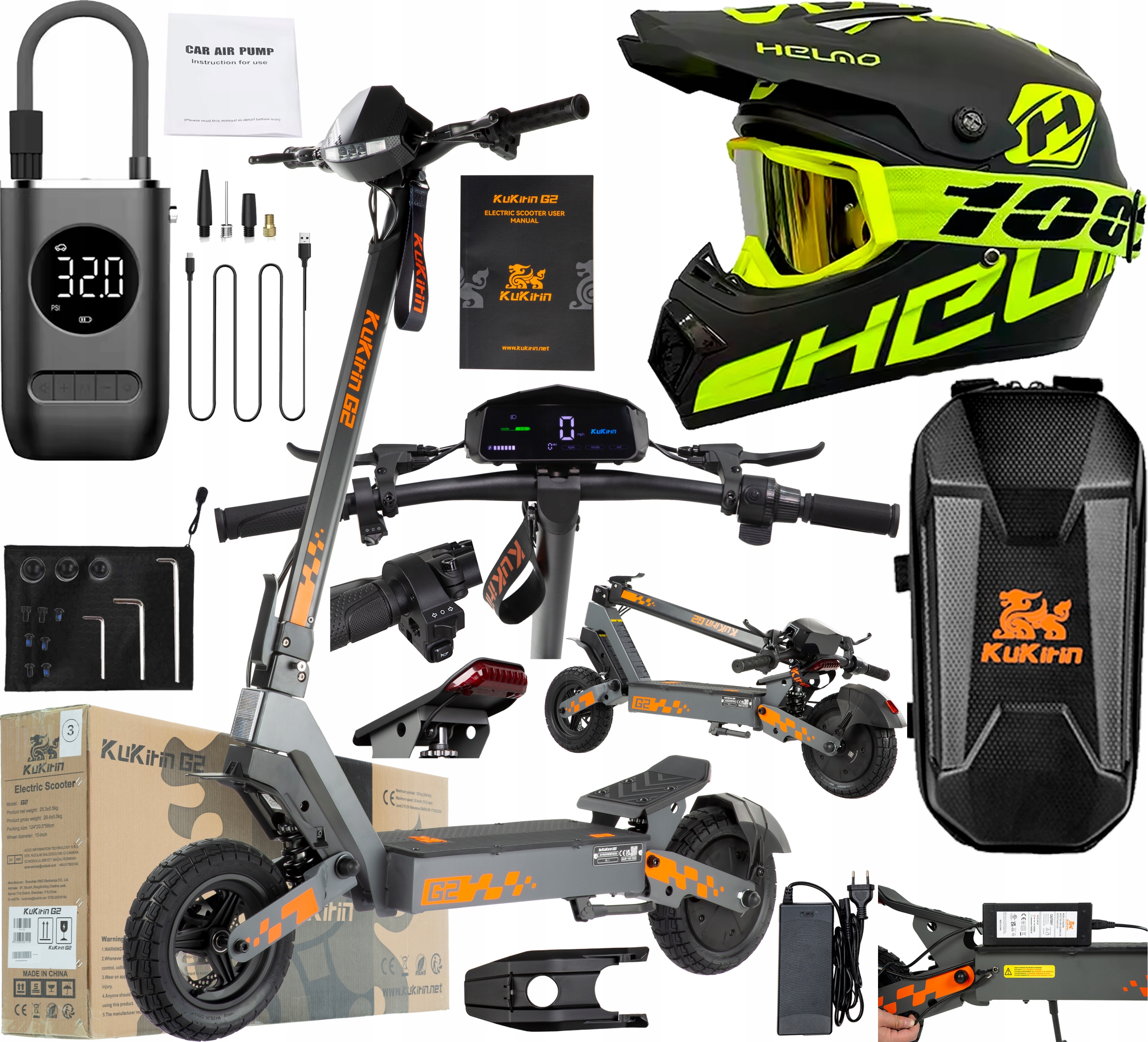 2026 KuKirin G2 pojazdy elektryczne 800W 45KM/H 48V 15Ah 55KM 10" +Prezent